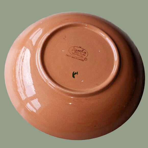 Vintage Mid Century Hand Painted Stangl Fruits and Flowers Shallow Bowl - Picture 5 of 5